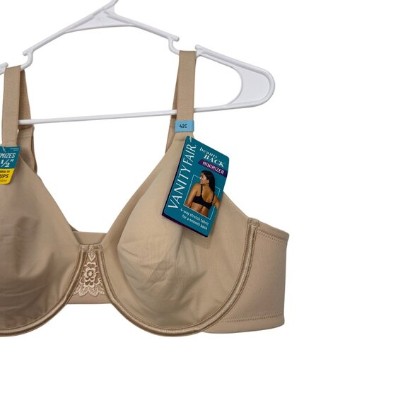 Vanity Fair Beauty Back Women Minimizer Underwire Bra Size 42C Nude - Picture 7 of 13